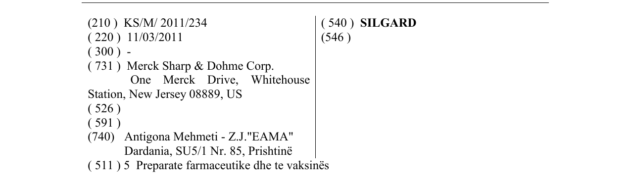 Zëri i markës SILGARD në buletin