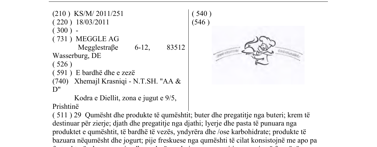 The entry of the trademark Figurative mark in the bulletin