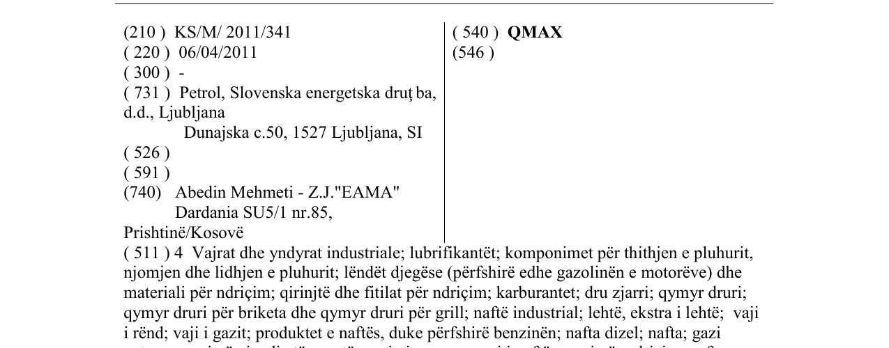Zëri i markës QMAX në buletin