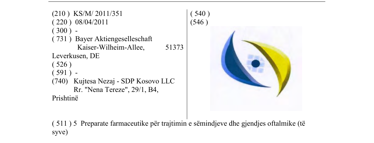 Zëri i markës Markë figurative në buletin
