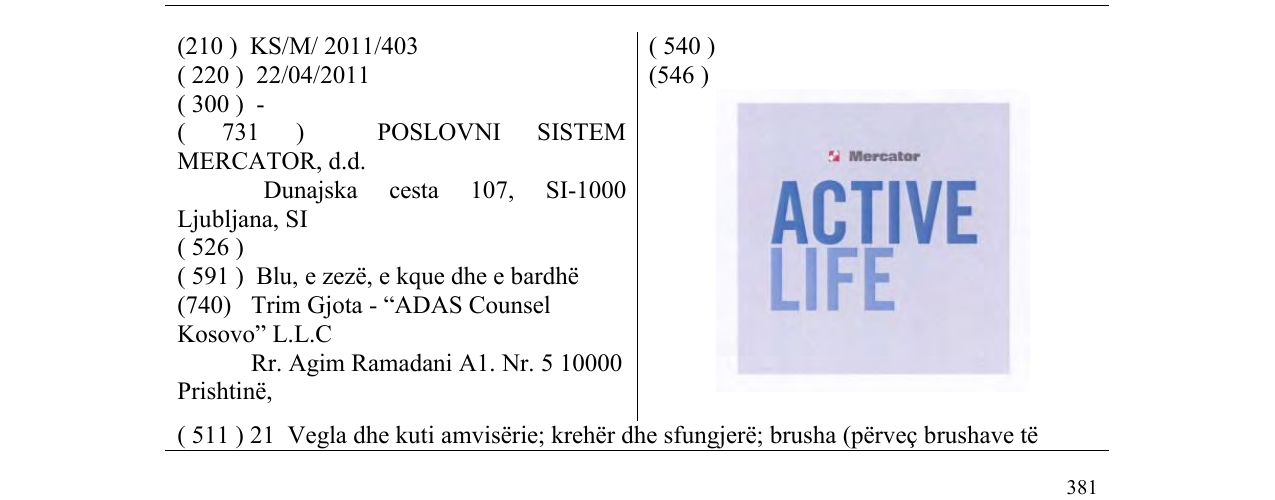 Zëri i markës ACTIVE LIFE në buletin