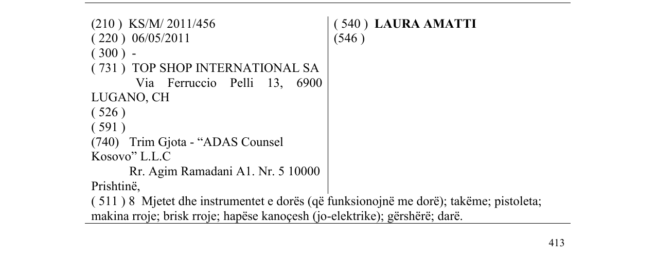 Zëri i markës LAURA AMATTI në buletin