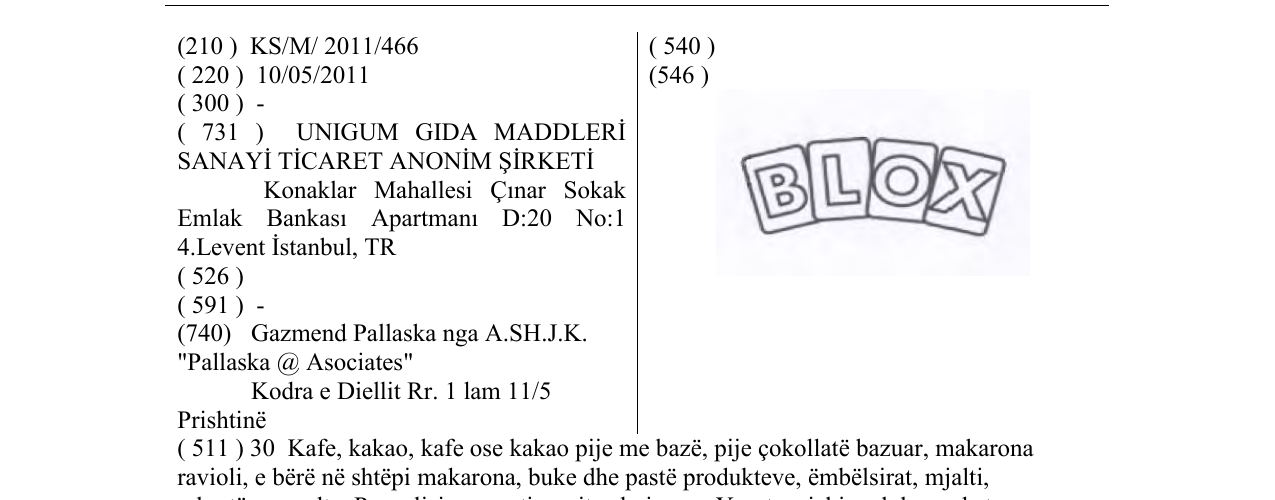 Zëri i markës BLOX në buletin