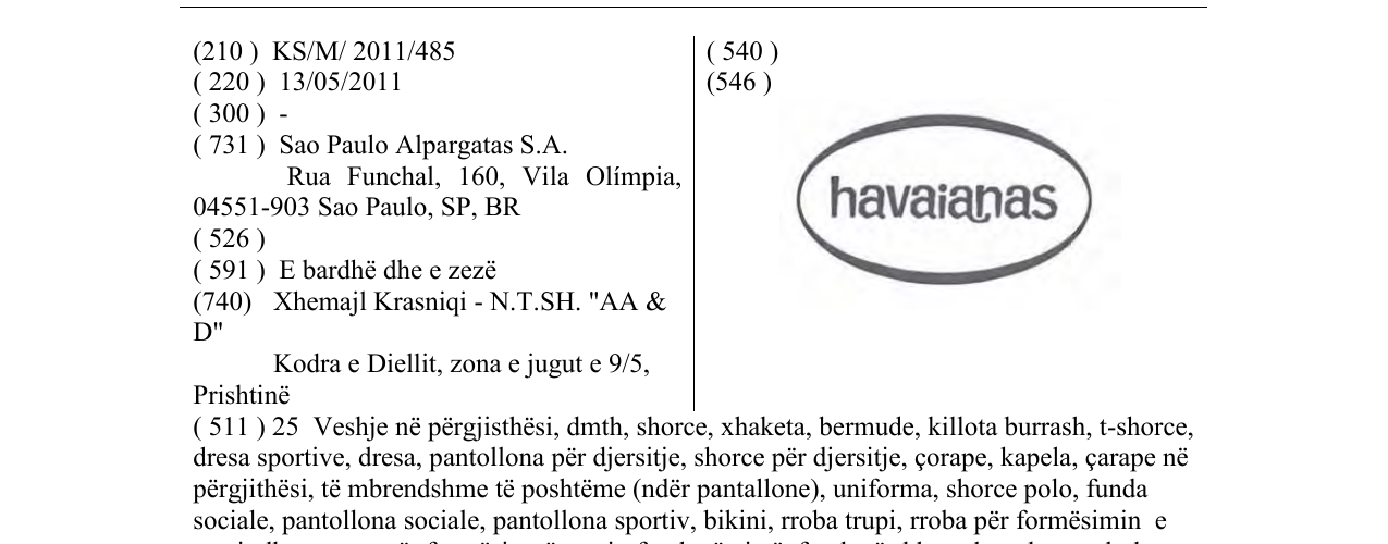 Zëri i markës havaianas në buletin