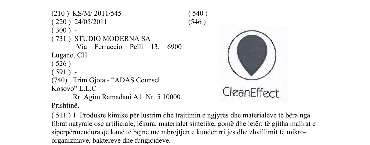 Zëri i markës CleanEffect në buletin