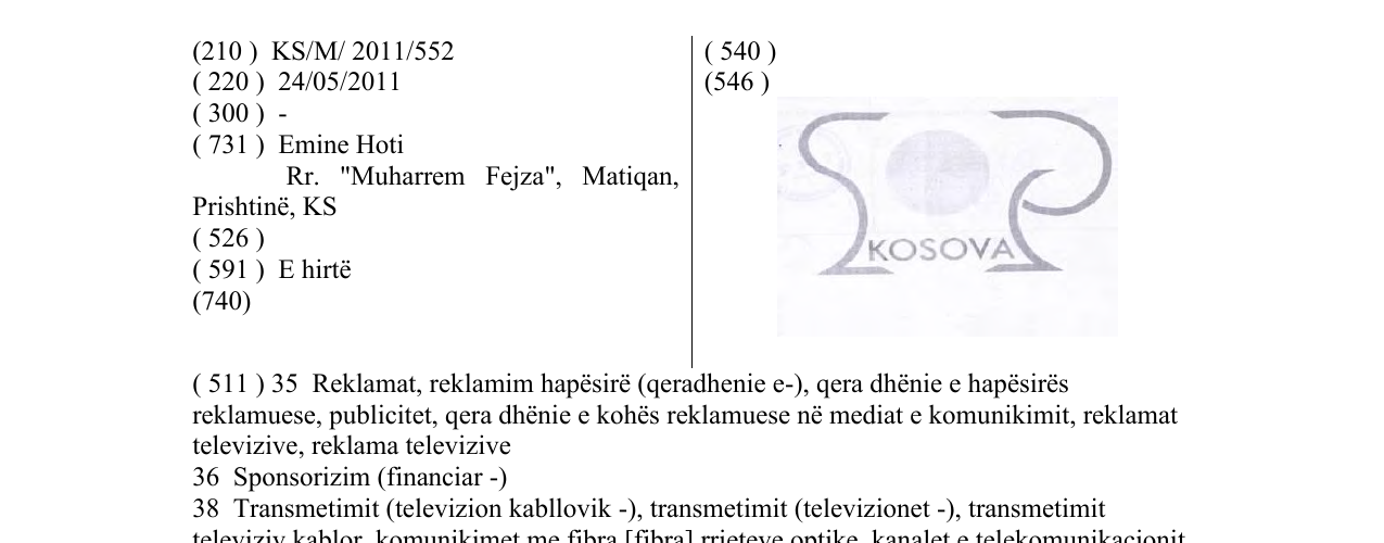 Zëri i markës KOSOVA në buletin