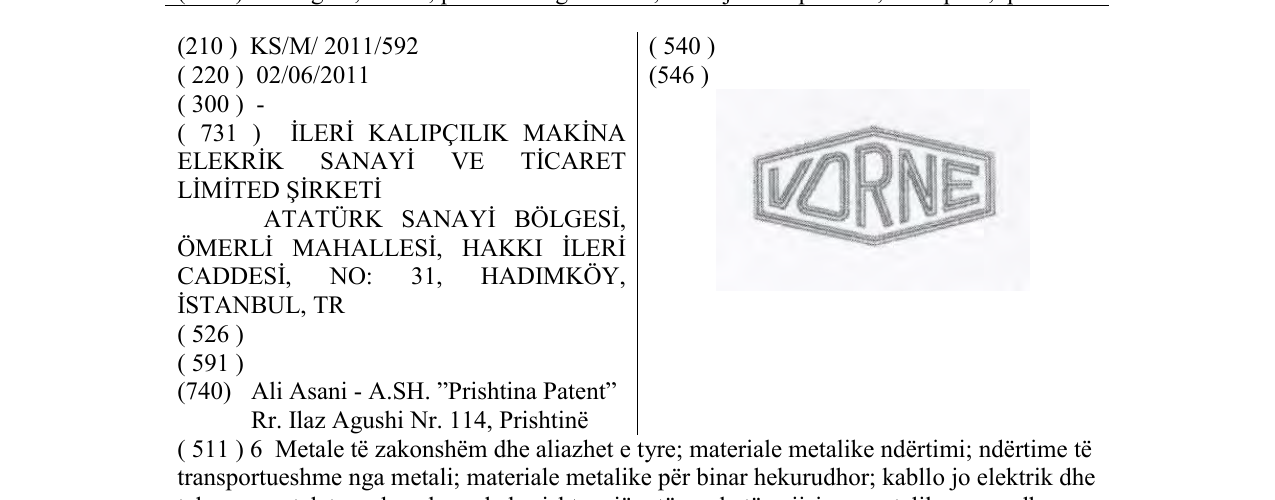 Zëri i markës VORNE në buletin