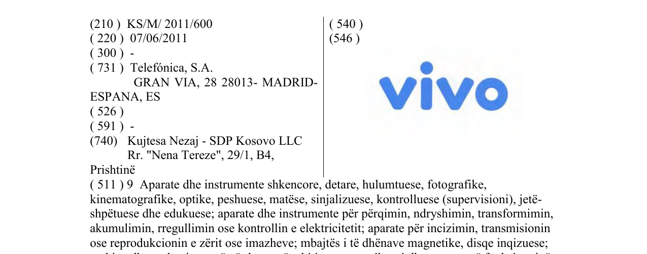 Zëri i markës VIVO në buletin