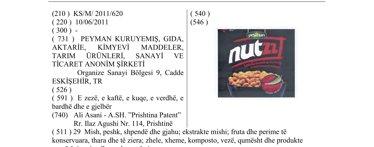 Zëri i markës nuttz në buletin