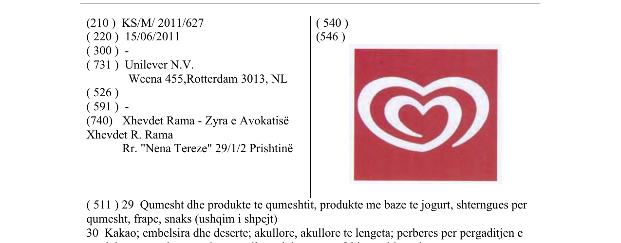Zëri i markës Markë figurative në buletin