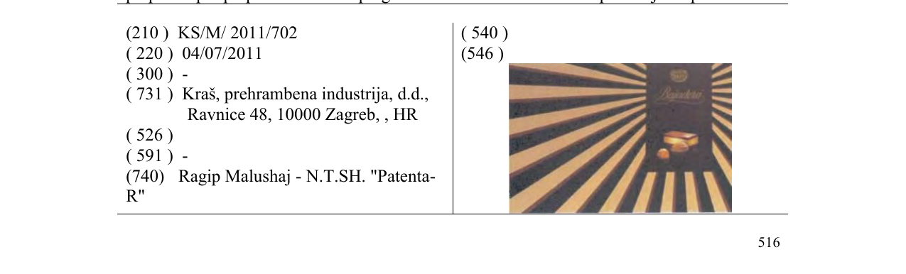 Zëri i markës Markë figurative në buletin