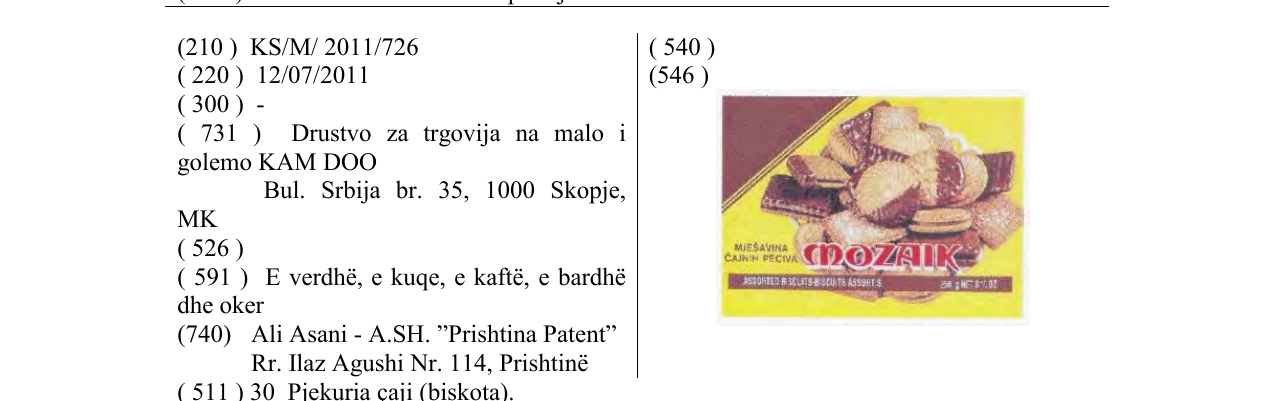 Zëri i markës MOZAIK në buletin