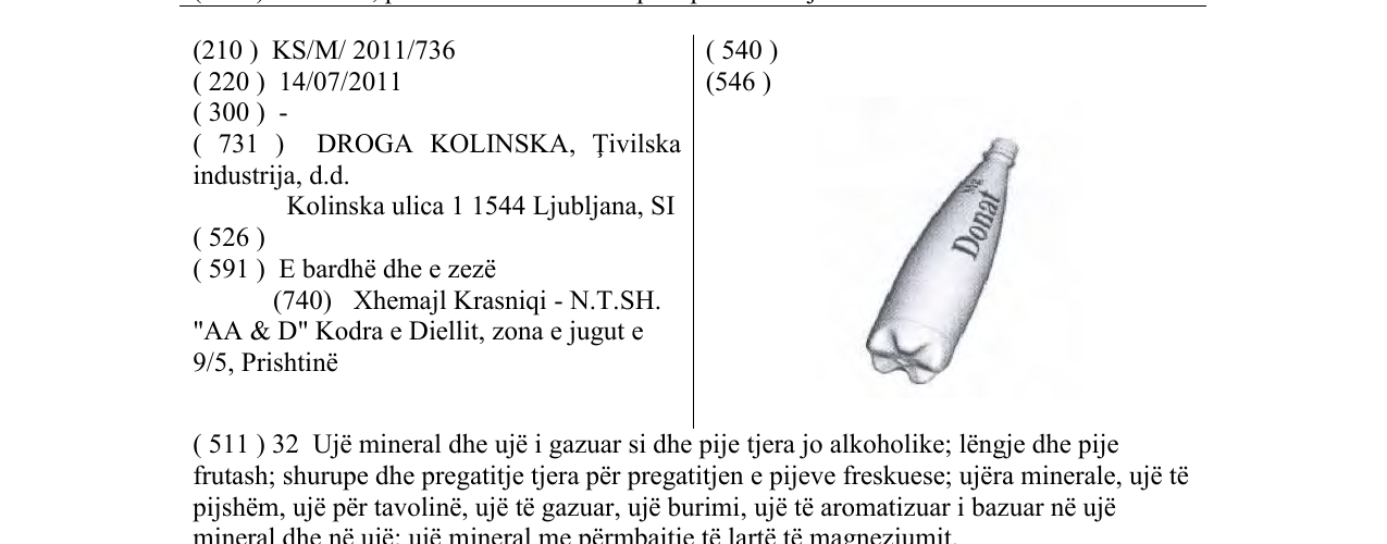 Zëri i markës Donat në buletin