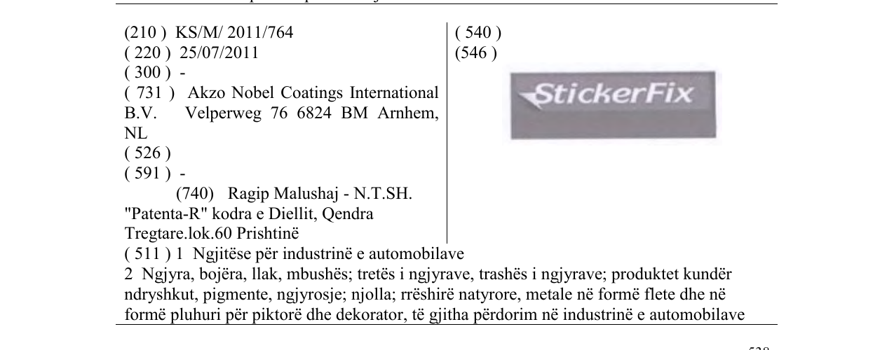 Zëri i markës StickerFix në buletin