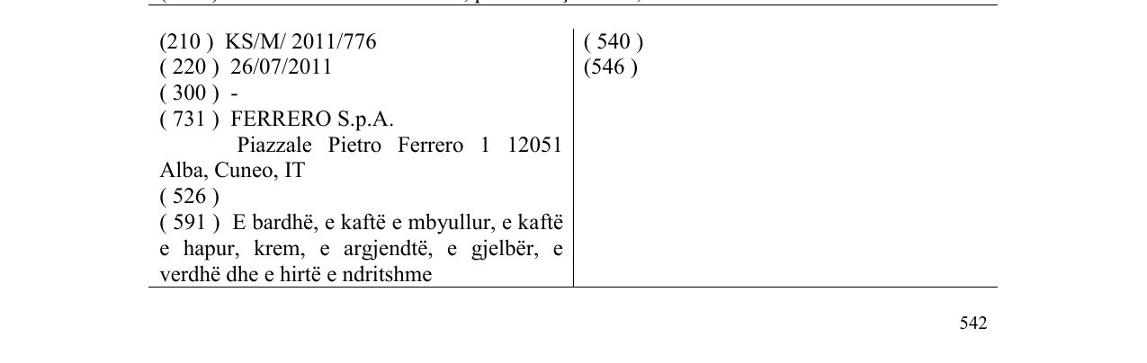 Zëri i markës Markë figurative në buletin