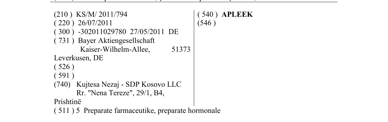 Zëri i markës APLEEK në buletin