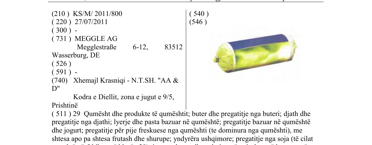 Zëri i markës Markë figurative në buletin