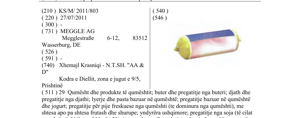 Zëri i markës Markë figurative në buletin