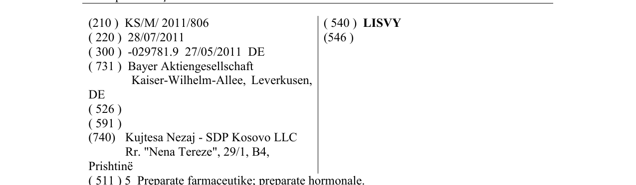 Zëri i markës LISVY në buletin