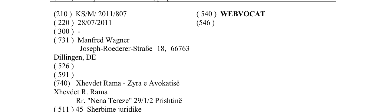 Zëri i markës WEBVOCAT në buletin