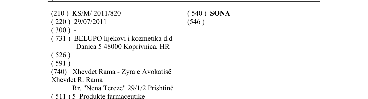 Zëri i markës SONA në buletin