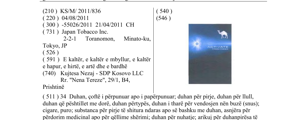 Zëri i markës ACTIVATE në buletin