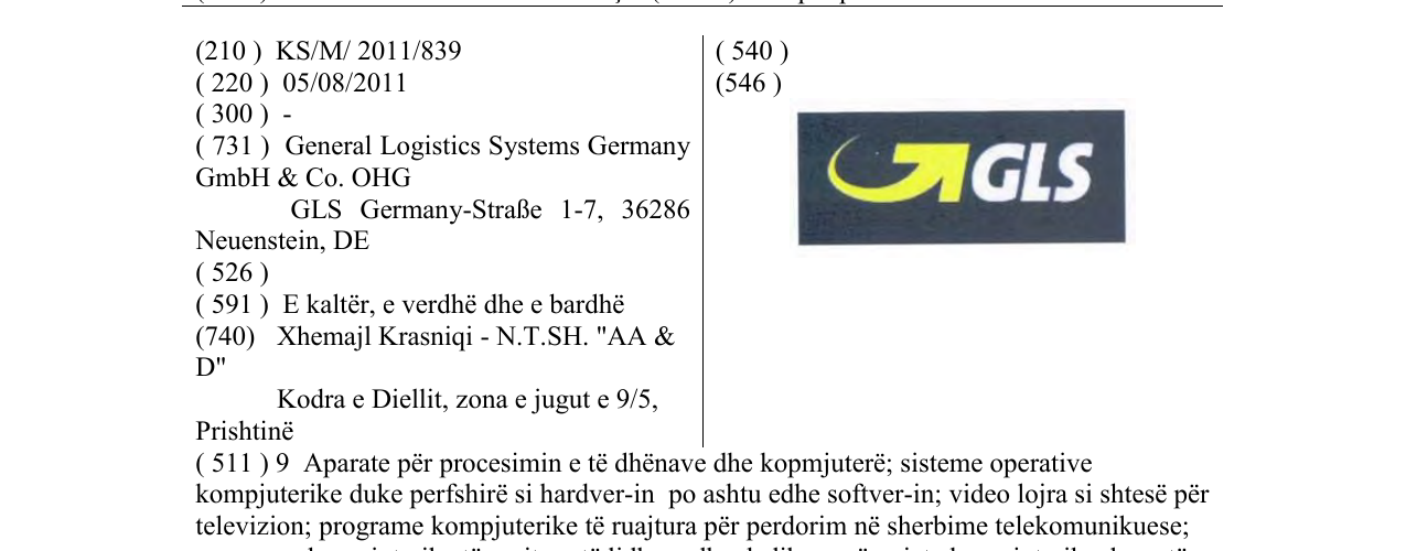 Zëri i markës GLS në buletin