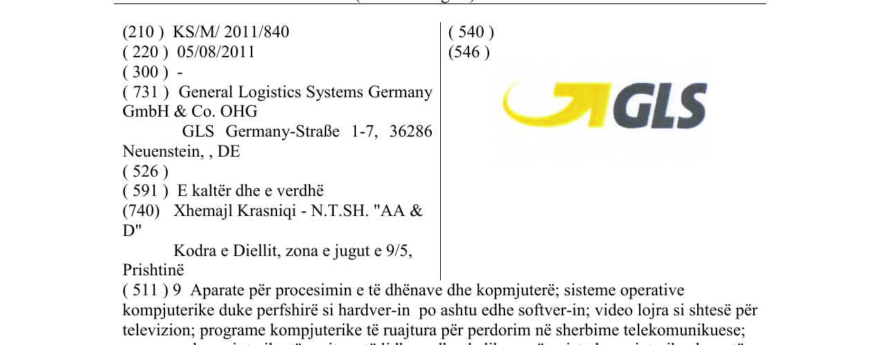 Zëri i markës GLS në buletin
