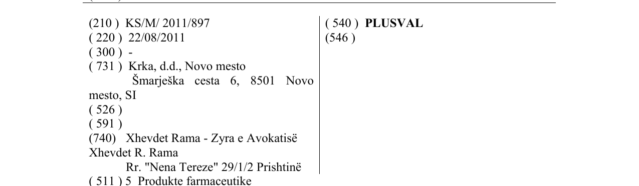 Zëri i markës PLUSVAL në buletin