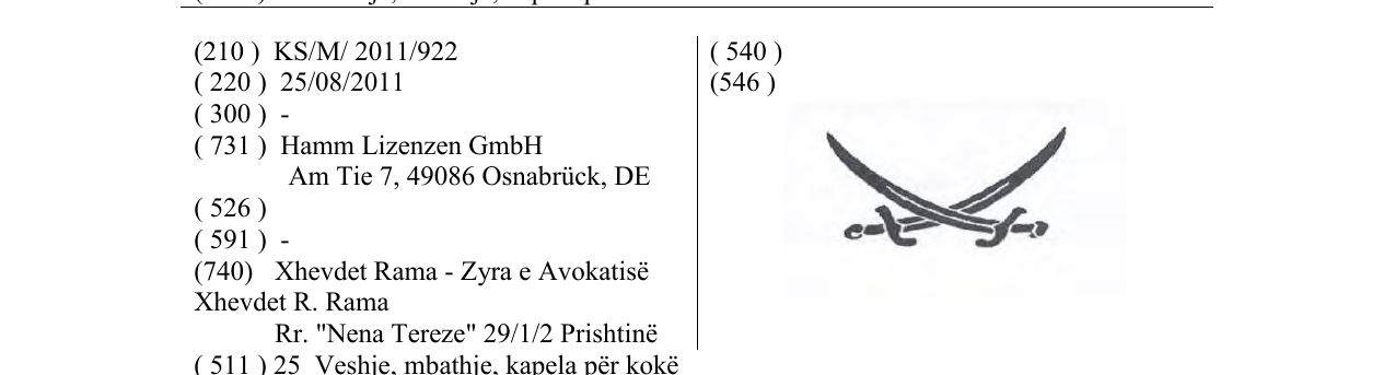 Zëri i markës Markë figurative në buletin