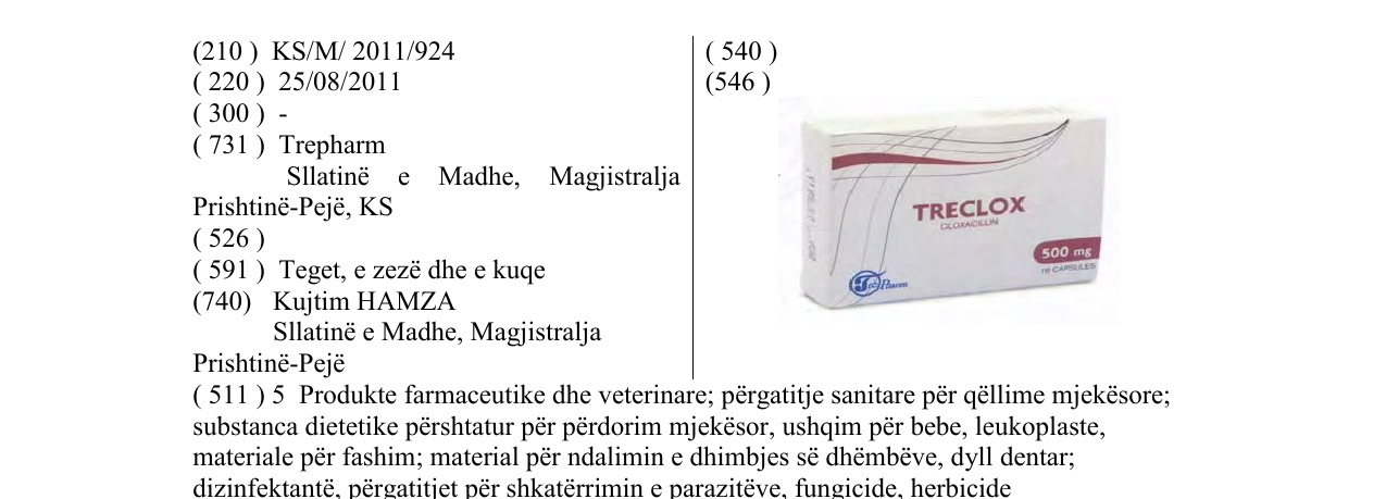 Zëri i markës TRECLOX në buletin