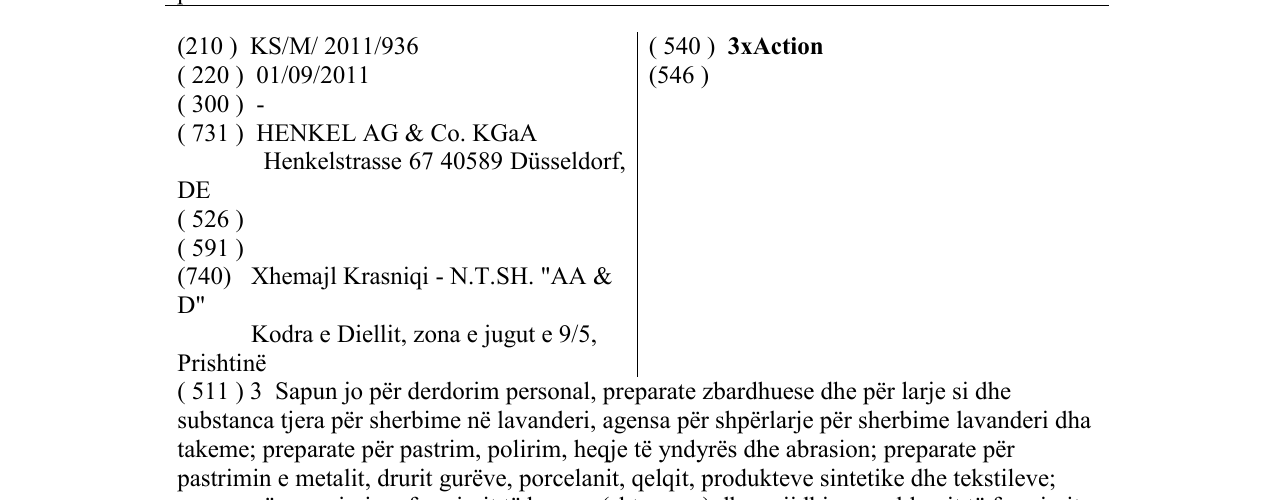 Zëri i markës 3xAction në buletin