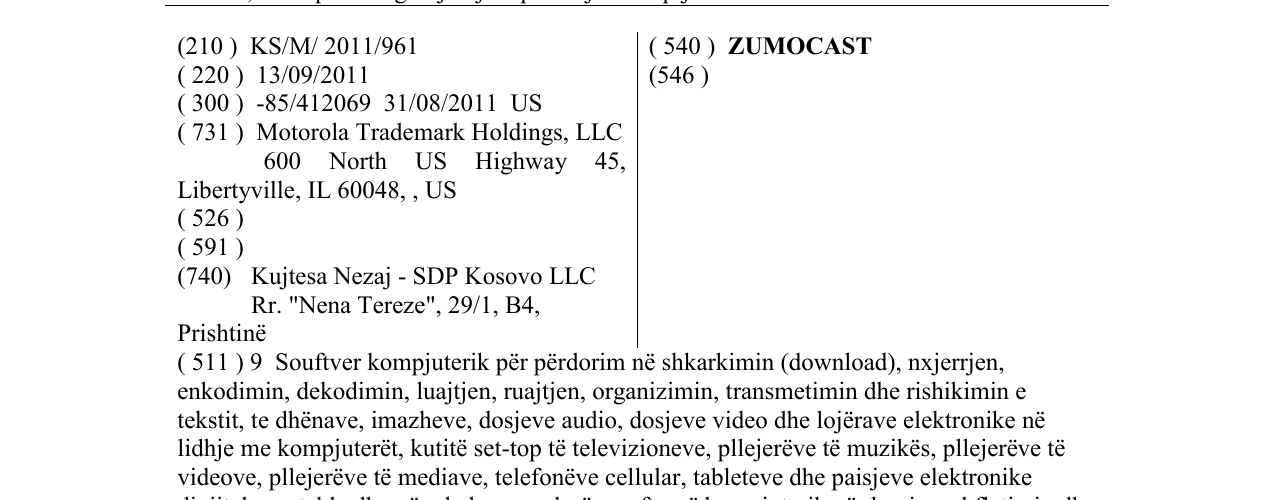 Zëri i markës ZUMOCAST në buletin