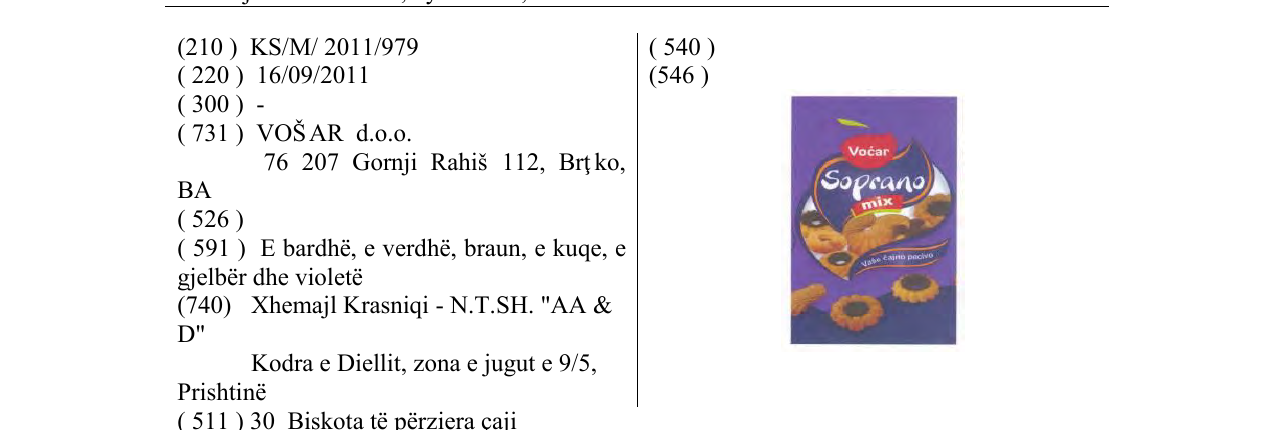 Zëri i markës Soprano në buletin