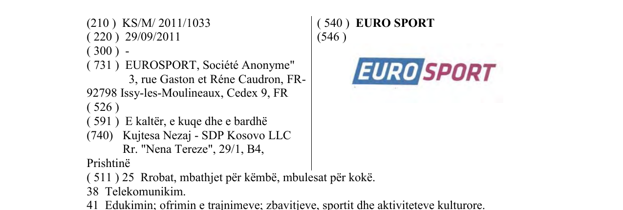 Zëri i markës EURO SPORT në buletin