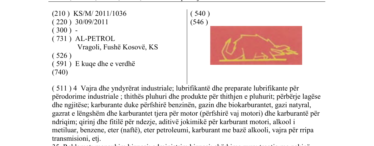 Zëri i markës Markë figurative në buletin