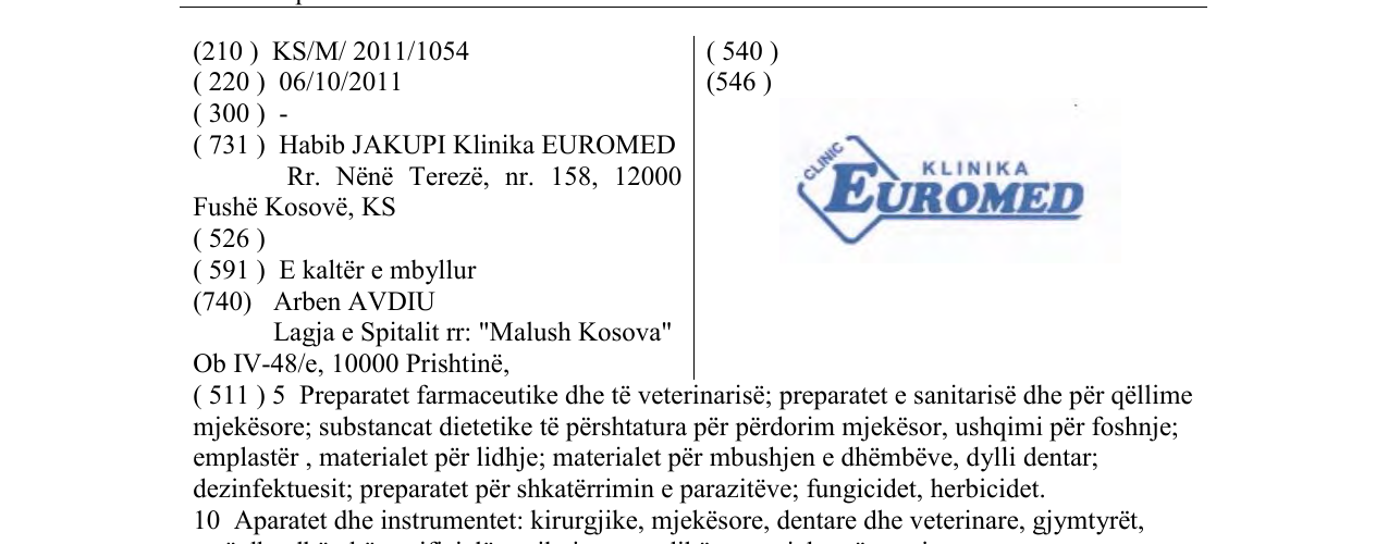 Zëri i markës EUROMED në buletin
