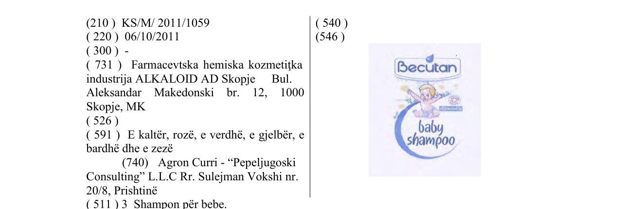 Zëri i markës Becutan në buletin