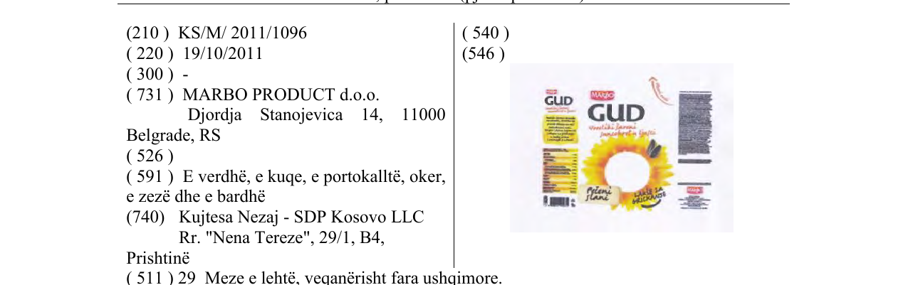 Zëri i markës GUD në buletin
