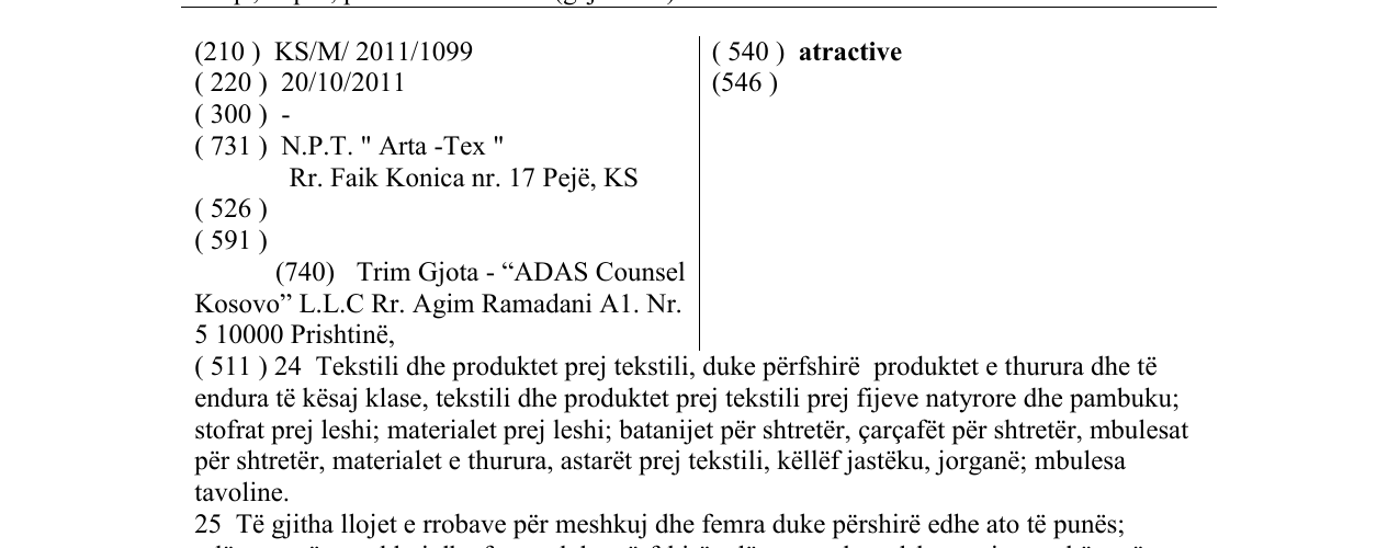 Zëri i markës atractive në buletin