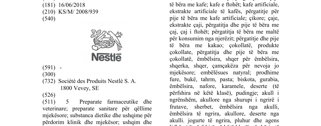 Zëri i markës Markë figurative në buletin