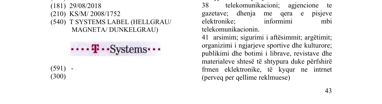 Zëri i markës T SYSTEMS LABEL (HELLGRAU/ MAGNETA/ DUNKELGRAU) në buletin