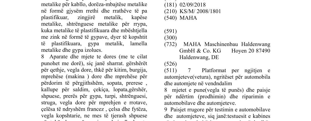 Zëri i markës MAHA në buletin