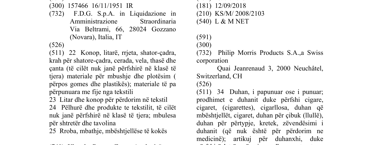 Zëri i markës L & M NET në buletin