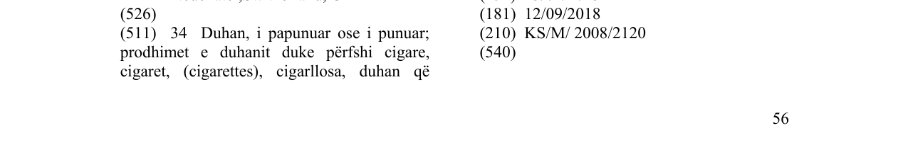 Zëri i markës FLAVORSTICK në buletin