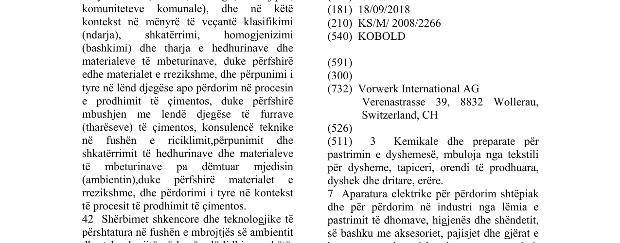 Zëri i markës KOBOLD në buletin