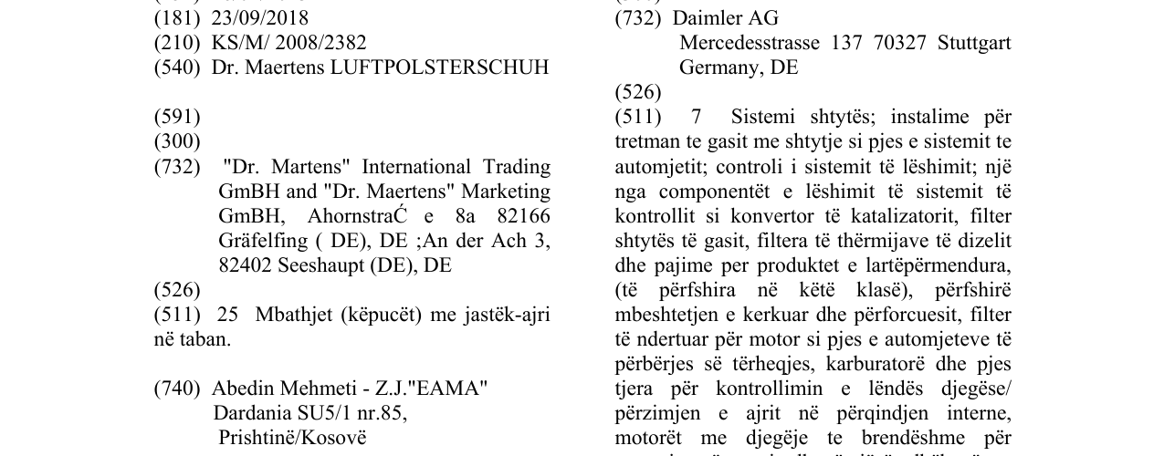 Zëri i markës Dr. Maertens LUFTPOLSTERSCHUH në buletin