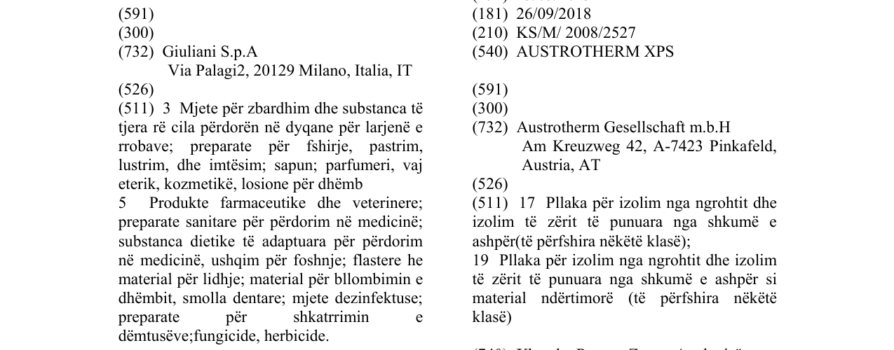 Zëri i markës AUSTROTHERM XPS në buletin