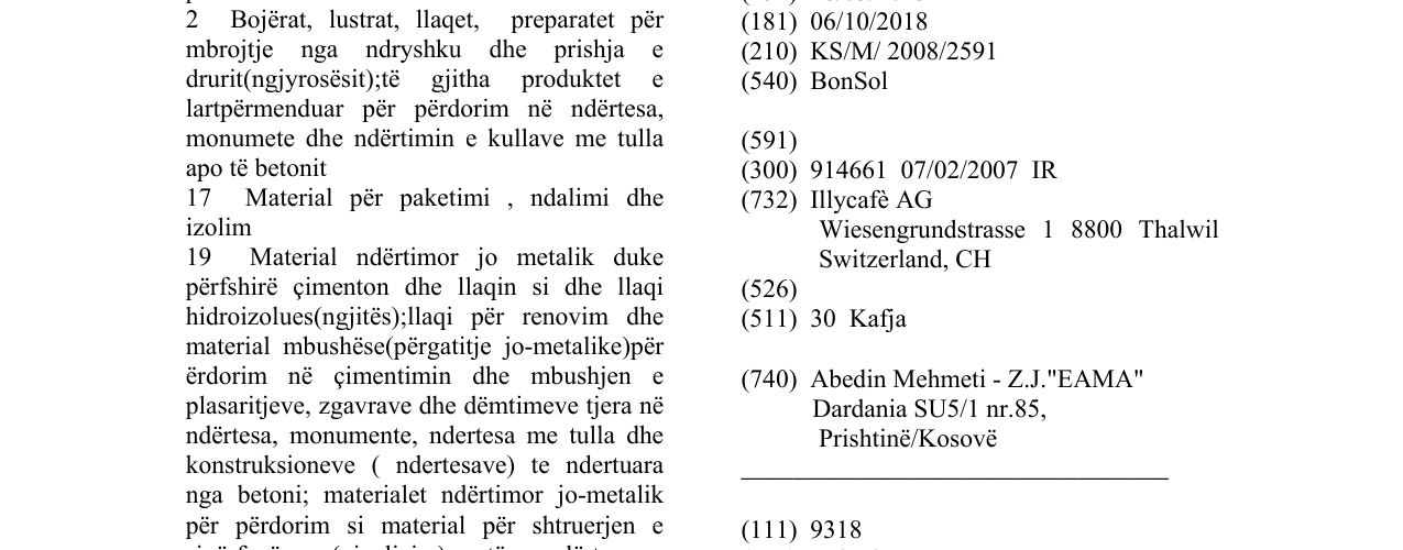 Zëri i markës BonSol në buletin