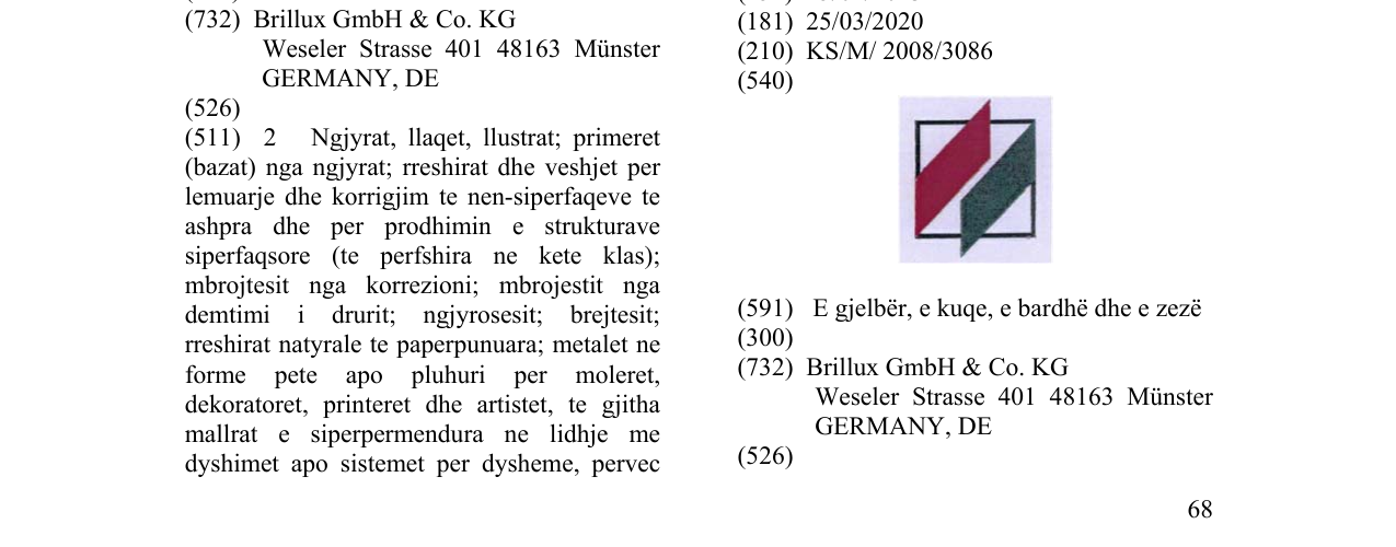 Zëri i markës Markë figurative në buletin